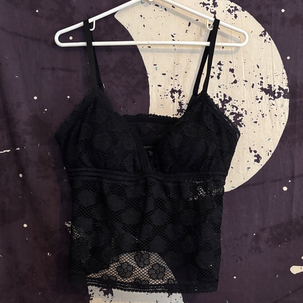 NWOT Aerie New Blooms Lace Padded
Triangle Bralette - Picture 2 of 8